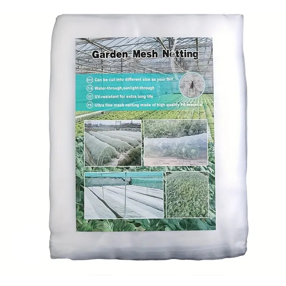 White 60 Meshs Garden Insect Protection Net for Plant Vegetables Fruit Care Cover Flowers Tiny Pests Control Anti-Bird Supplies