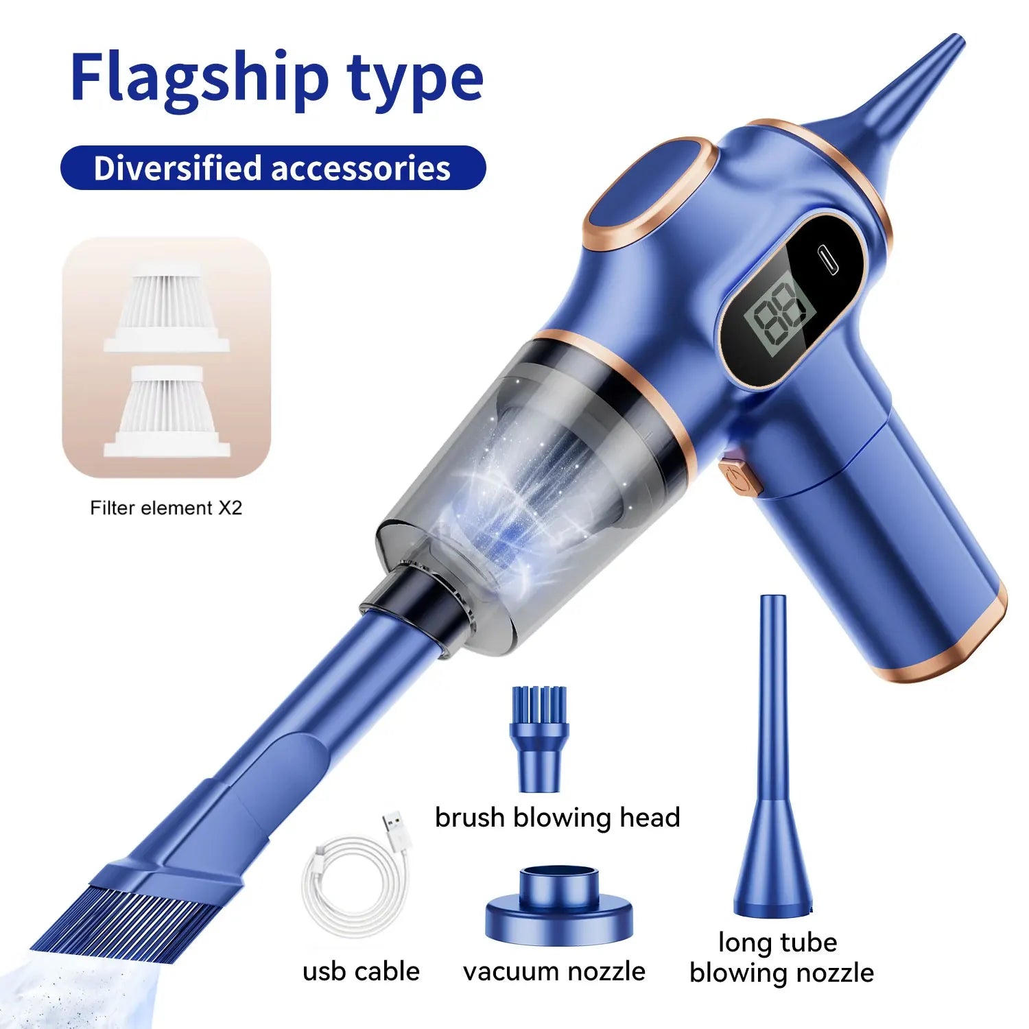 TINSOL Wireless Vacuum Cleaner Dual Use for Home and Car High Power Home Appliance With display Screen Carpet Sofa Car Cleaner