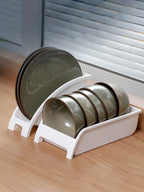 1PC Carbon steel Cabinet Shelves Plates and Dishes Storage Rack Bowl Cup Rack Multifunctional Organizer Kitchen Supplies Holder