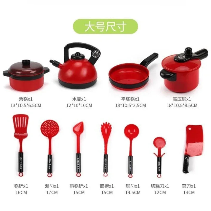 Kids Mini Home Kitchen Utensils Toy Girls Pretend Play Cooking Simulated Food Game Boys Educational Birthday Gifts 3+ Year Old