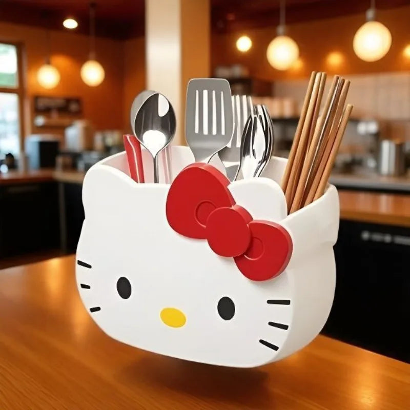 Hello Kitty Cute Cartoon Storage Box Kitchen Utensils Cosmetics Storage Box Wholesale for Children Friends Festival Kawaii Gifts