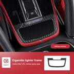 For Porsche Cayenne 2018 2019 2020 2021 2022 2023 2024 Real Carbon Fiber Car Central Control Complete Interior Decoration Frame