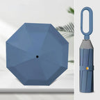 Xiaomi 8-bone Triple Fold Umbrella Hand Open Loop Buckle Umbrella Black Rubber Sunscreen Dual Use Wind Water Resistant Umbrella