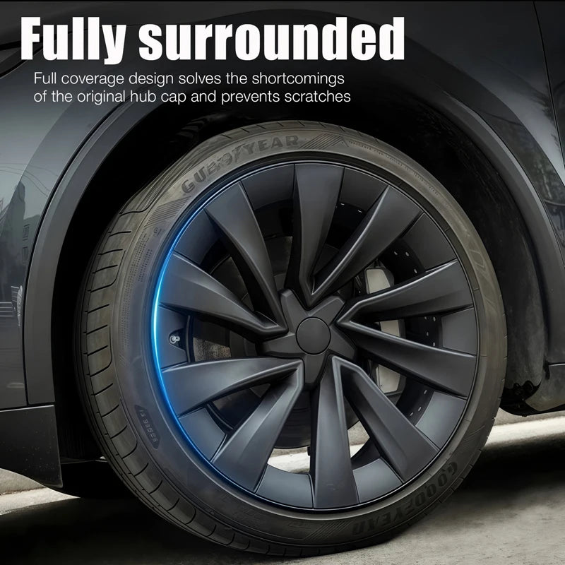 4PCS Hub Caps for Tesla Model Y Juniper 20-Inch Wheel Cover Performance Replacement Helix 2.0 Wheels Full Rim Accessories 2025