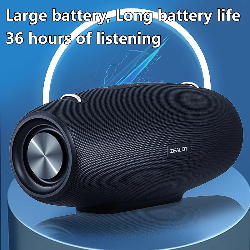 Zealot S67 Wireless Speaker WithShoulder Strap,Outdoor,Waterproof,Portable Speaker with Loud Stero and Booming Bass,40H Playtime