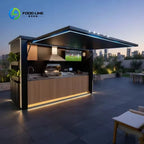 Customized Outdoor Kitchen Station Portable Stainless with Sink & Storage Trolley Weather Resistant for BBQ Camping Catering