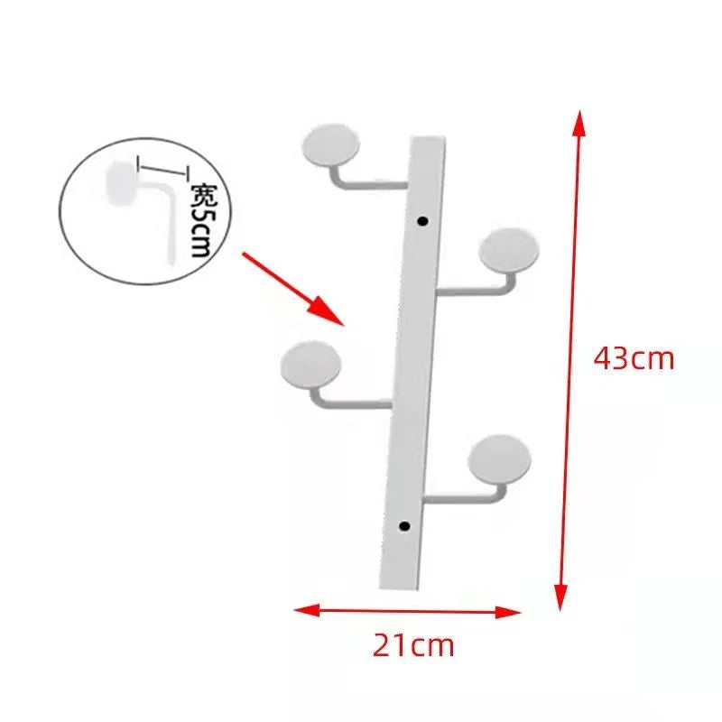 Japanese Style Minimalist Metal 4 Hooks Clothes Hat Rack Wall Hanging Creative Entrance Bedroom Decoration Foyer Hooks Hangers