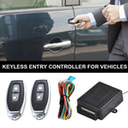 12V Vehicle Keyless Entry System 2 Button Remote Control Car Central Locking System Remote Trunk Release Universal