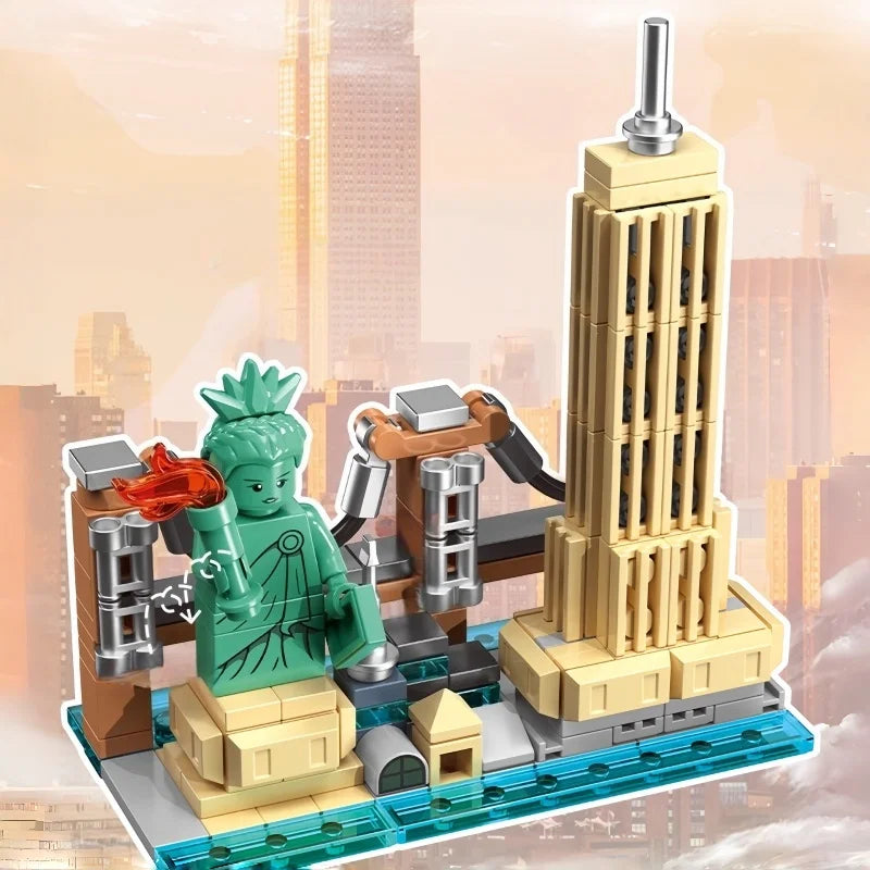 New York Magnetic Refrigerator Magnet Building Blocks Accessories London Landmark Building Paris Small Particle Model Toy Gift