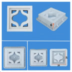 Wall Plastic Ventilation Tile Mold, Traditional 3D Geo Paver Mold, Hollow Square, Strong Concrete Cement Brick for Floor Decor