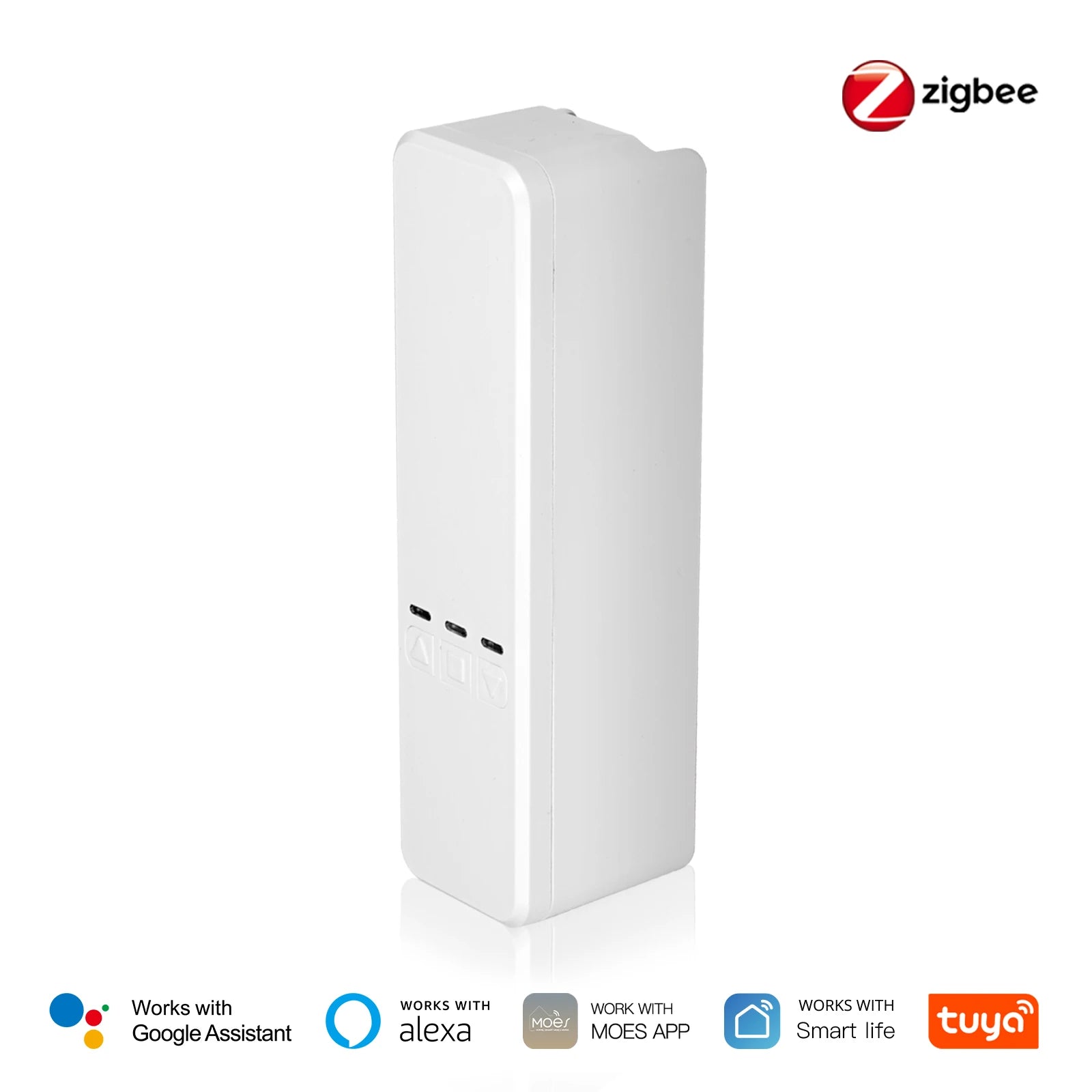 MOES Tuya Zigbee Chain Roller Blinds Smart Electric Curtain Shade Drive Motor Lithium battery  App Control with Alexa GoogleHome
