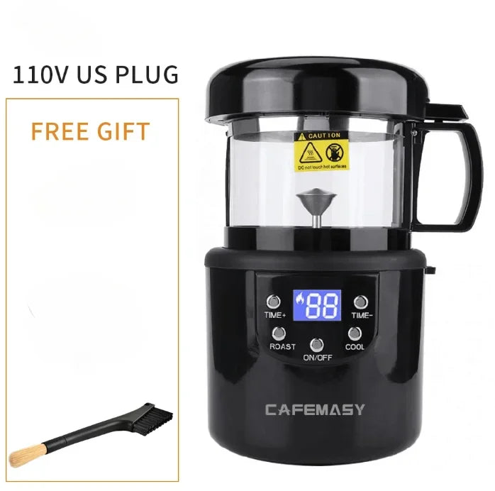 CAFEMASY 80-100g Home Coffee Roaster Electric Mini No Smoke Coffee Beans Baking Roasting Machine 110-240V Coffee Bean Roaster