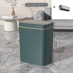 18L Smart Bathroom Trash Can Automatic Bagging Electronic Trash Can White Touchless Narrow Smart Sensor Garbage Bin Smart Home