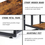 2-Step Stool for Adults & Kids, Heavy-Duty Steel & Wooden, Supports 500lbs, Ideal for Kitchen, Bedroom, Bathroom