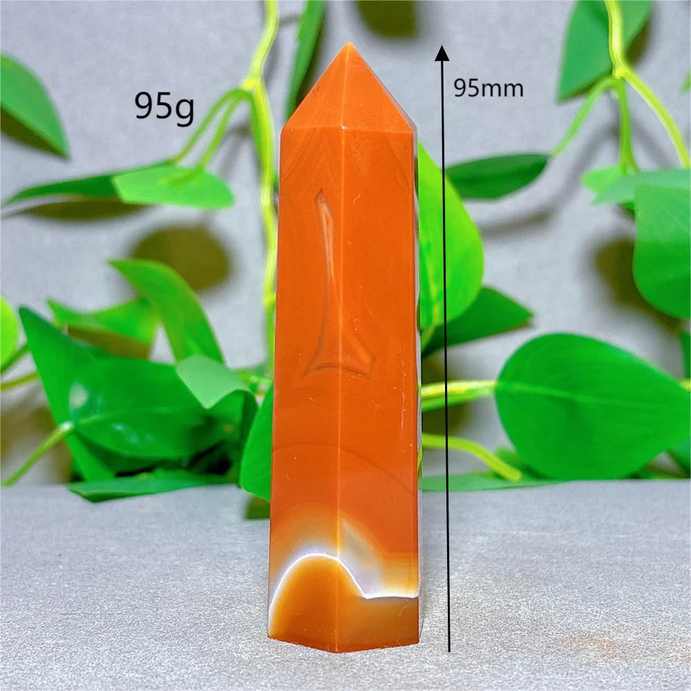 Carnelian Tower Crystal Natural Stone Quartz Home Decoration Minerals Reiki Craft Gifts Energy Healing Meditation Spiritual Love