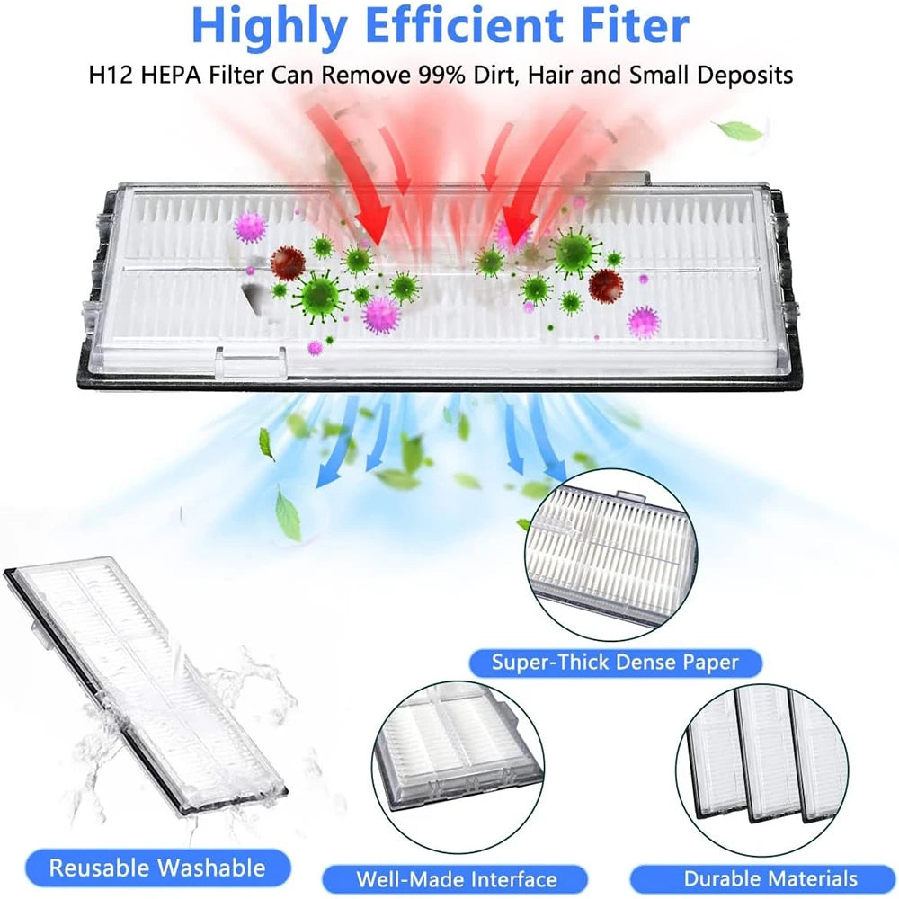 Main Brush Hepa Filter Mop Pad Spare Parts For Roborock S7 S70 S7Max T7S T7S Plus, Robot Vacuum Cleaner Accessories