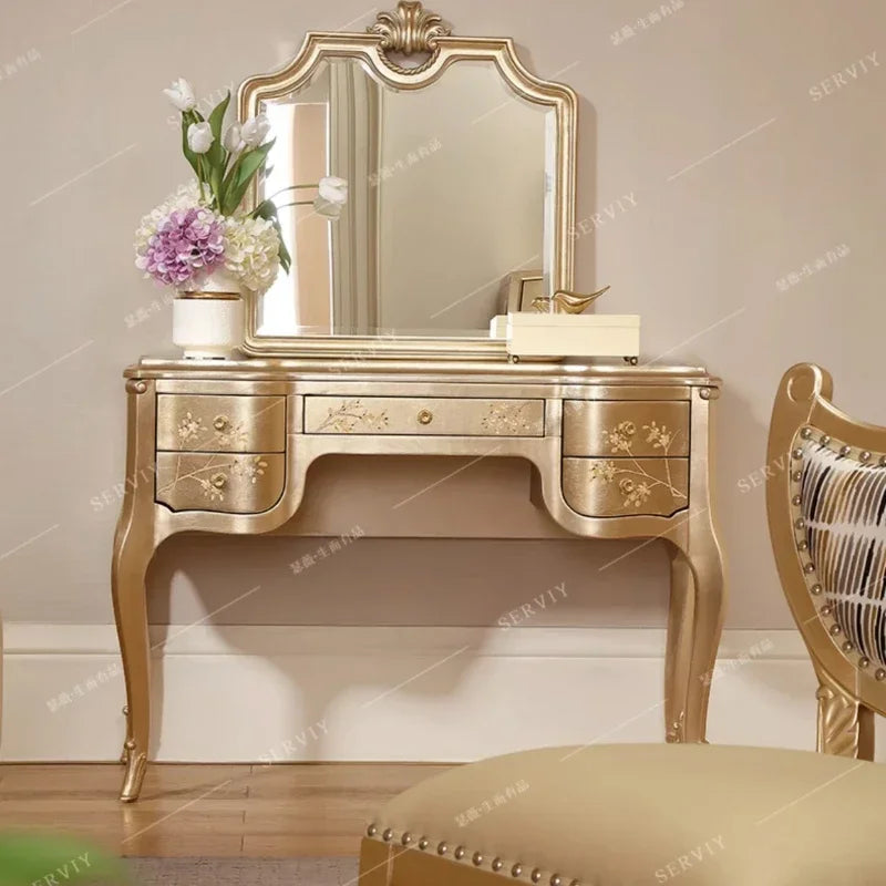 Full Set Aesthetic Vanity Table Living Rooms Beauty Bedroom Dresser Organizer Space Saving Meuble Coiffeuse Bedroom Furniture