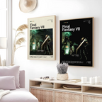 F-Final F-Fantasys Game Cool Poster Sticky Wall Art Printing Waterproof Home Living Bed Room Bar Aesthetic Decor