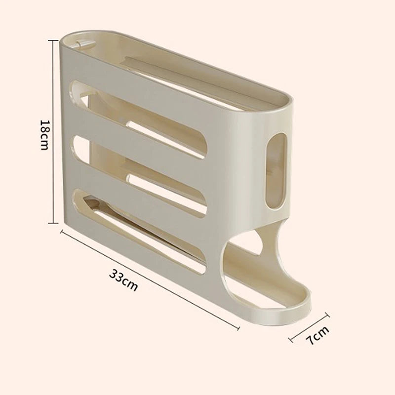 Kitchen Dedicated Roll Off Egg Storage Rack Refrigerator Egg Storage Box Automatic Scrolling Egg Holder Household