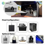 Customized Outdoor Kitchen Island Cabinet Stainless Steel Waterproof Custom Built In BBQ Grill Pizza Oven For Backyard Garden