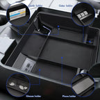 Center Console Organizer Compatible with 2022 2023 2024 Chevy Silverado & Sierra 1500/2024 2025 Silverado&GMC Sierra 2500HD/350