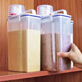 Kitchen Cereals Storage Box Home Kitchen Transparent Plastic PP Food Container Rice and Flour Storage Box With Measuring Cup