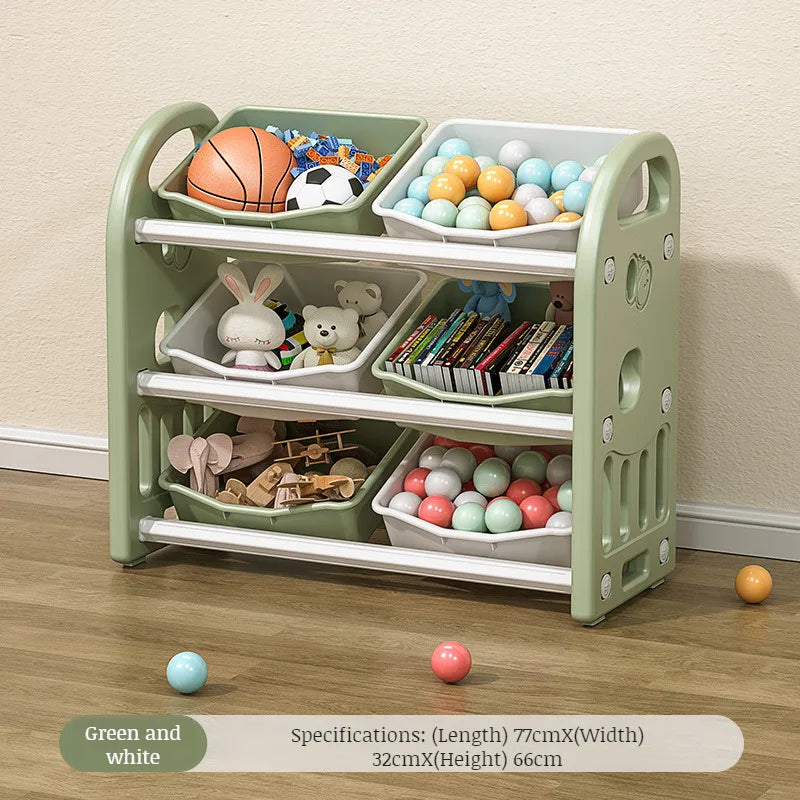 Baby Toy Storage Cabinet Classification Organization Storage Box Sundries Storage Bookshelf Cabinet for Living Room & Bedroom