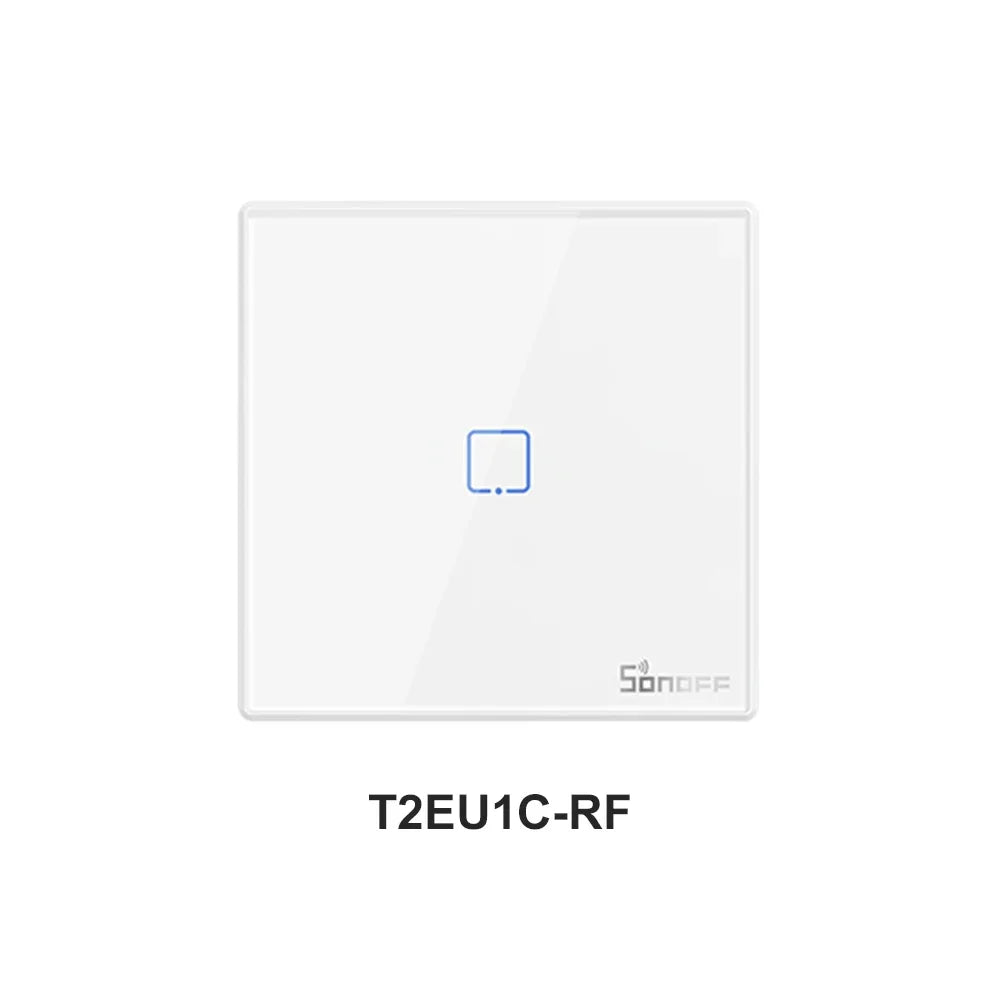 SONOFF T2EU-RF 433MHz Wireless Stick-on Smart Wall Switch Two-Way RF Remote Control Works With SONOFF TX/RFR2/4CHPROR3
