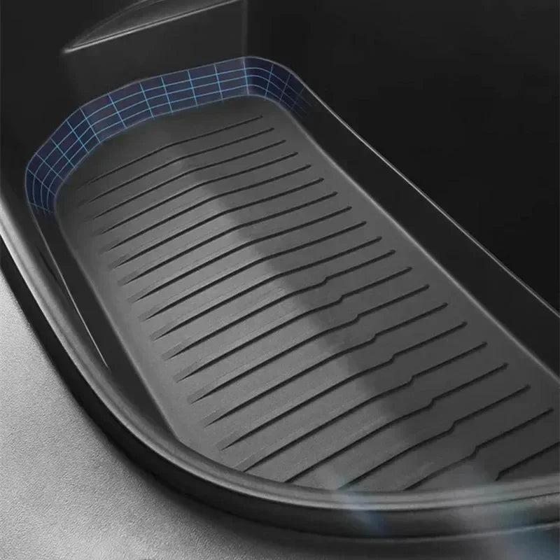 For Tesla Model Y 2021-2024 TPE Front Rear Trunk Frunk Floor Mat Storage Waterproof Protective Pad Car Decoration Accessories