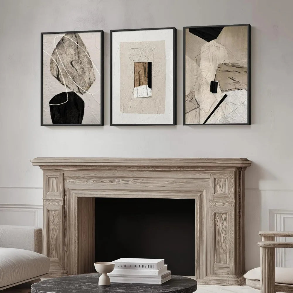 Modern Minimalist Abstract Wall Art (Set of 3)