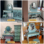 FG11American dresser retro Mediterranean style end of bed with mirror beauty table and chairs European style