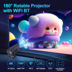 FGHGF HY320 Mini Upgrade Native 720P Android 11 Projector 300ANSI Wifi6 BT5.0 4K Cinema Outdoor Portable 180 ° Rotable Projector