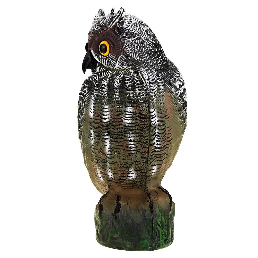 Decoy Pest  Decoy Solar Powered Owl Hunting Decoy Bird Scarer Deterrent Pest Control Garden Decor  Owl Garden