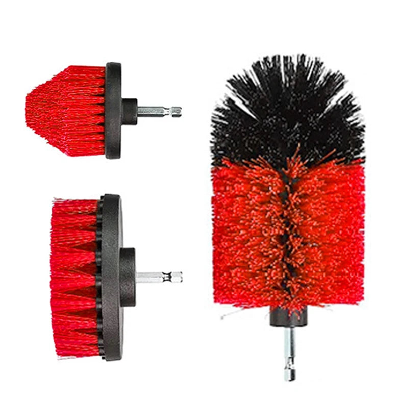 Electric Drill-Brush Head Kit  Attachment Power Scrubber Brush For Carpet Bathroom Kitchen Bathroom Car Cleaning Tool Wash Set