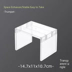 Adjustable Clear Kitchen Cabinet Organizer, Expandable Spice&Plate Storage Rack,Kitchen/Bathroom Divider Organizer for Cabinets