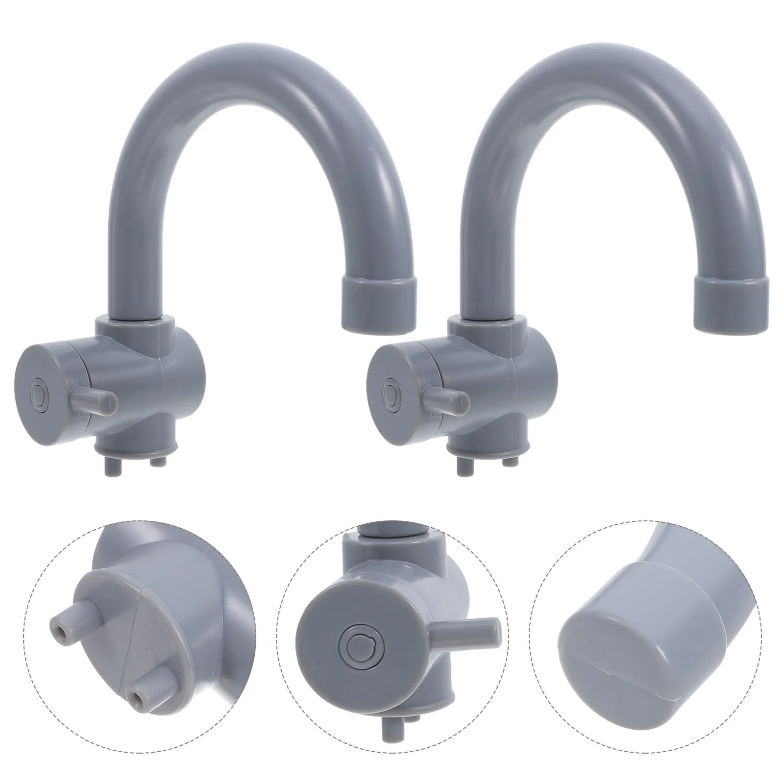 2Pcs Fun Game Faucet Kitchen Sink Toy Accessories Children's Playset Role Playing Kitchen Faucets Kids Pretend Fake Plaything