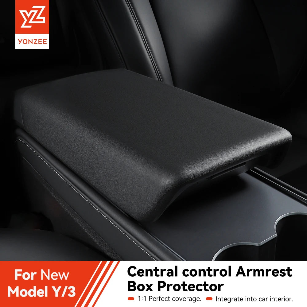 YZ for Tesla Model 3 Y Highland Juniper TPE Soft Case Center Console Arm Rest Lid Armrest Cover Accessories
