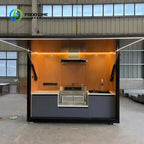 Customized Prefabricated Steel Outdoor Kitchen Matched Multi Type Cookware For Budget Friendly Patio Barbecue Construction