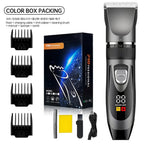 Professional Home Electric Hair Clipper Set with Digital Display, USB Fast Charging, Ceramic Blades & Long Battery Life
