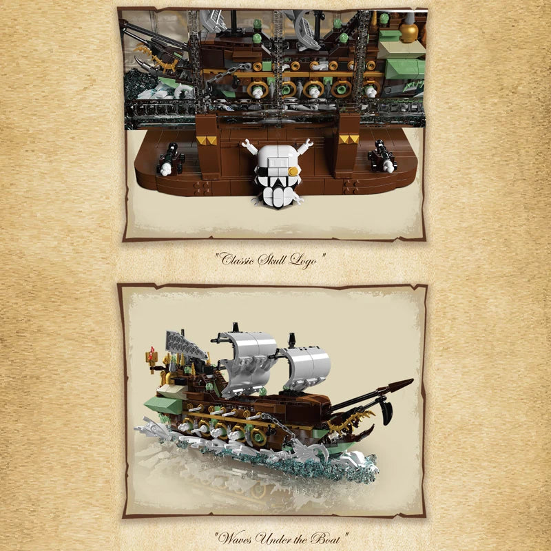 Mould King 10067 Pirate Ship Building Block - Flying Dutchman in Bottle Set Kids Gift | AlluCanFind