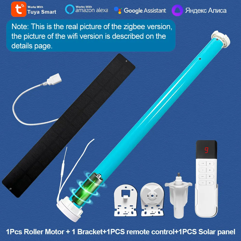 Lifelibero Tuya Zigbee Battery  Window Smart Curtains Blinds Roller Motor For 37 38mm Tube Work Alice Alexa Smart Speaker Home