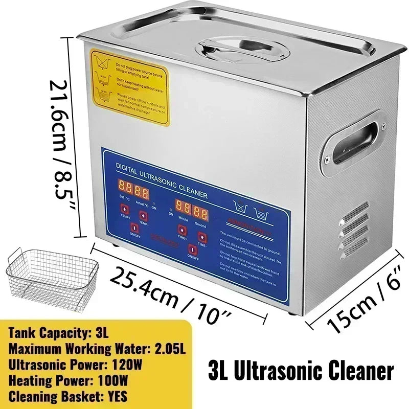 VEVOR 2L 3L 6L 10L 15L 22L 30L Ultrasonic Cleaner Lave-Dishes Portable Washing Machine Diswasher Ultrasound Home Appliances
