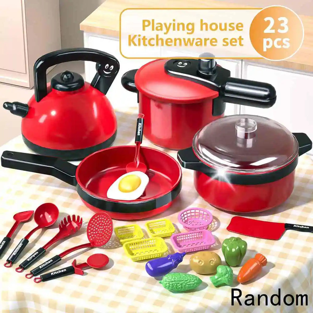 Kids Mini Kitchen Toy Girls Pretend Play Cooking Simulated Food Game Hamburger Sandwich Fries Boys Educational Gift 3+ Year Old