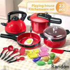 Kids Mini Kitchen Toy Girls Pretend Play Cooking Simulated Food Game Hamburger Sandwich Fries Boys Educational Gift 3+ Year Old