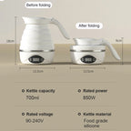 110V/220V Travel Camping Portable Foldable Silicone Electric Kettle Boiling Hot Water Thermal Insulation Heating Boiler Tea Pot