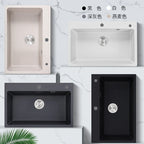 Quartz Stone White Sink Large Single Sink Under Counter Kitchen Sink Dishwasher Granite Vegetable Basin Dishwasher