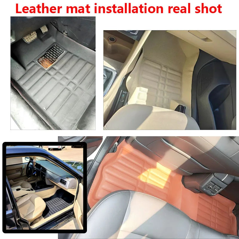 Car LHD Floor Mats for Honda HR V 2016~2022 HR-V HRV RU Vezel Leather Panel Liner Carpet Custom Foot Part Inner Rug Accessories