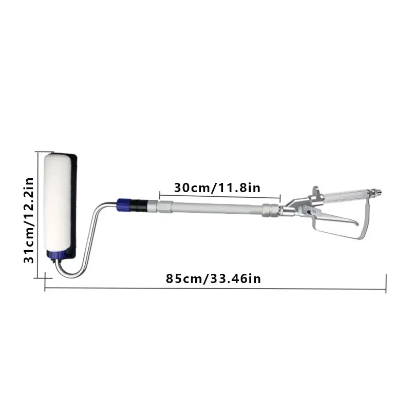 DIY Spray Tool Airless Spray Accessories Spray Roller Extension Rod Roller Head Self Assembly Spray Roller Brush Handle Tool