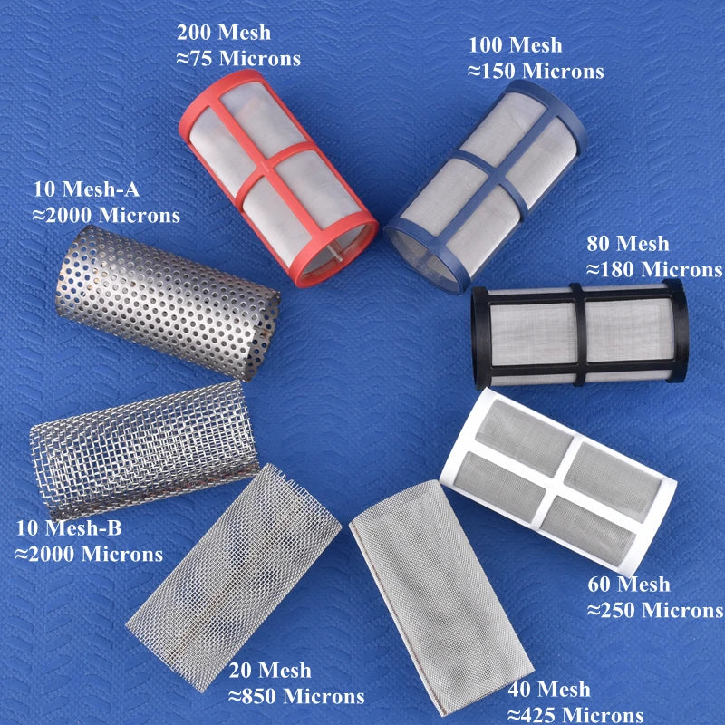 1/2" To 8~16mm Hose Filter Garden Agricultural Irrigation Domestic Water Bathroom Kitchen Impurity Strainer 10Mesh To 200 Mesh