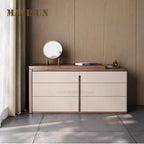 Mid Century Modern 120cm Wood Dresser 6 Drawers Movable Extension Practical Bedroom Furniture Home Decoration Wooden Dresser